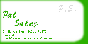 pal solcz business card